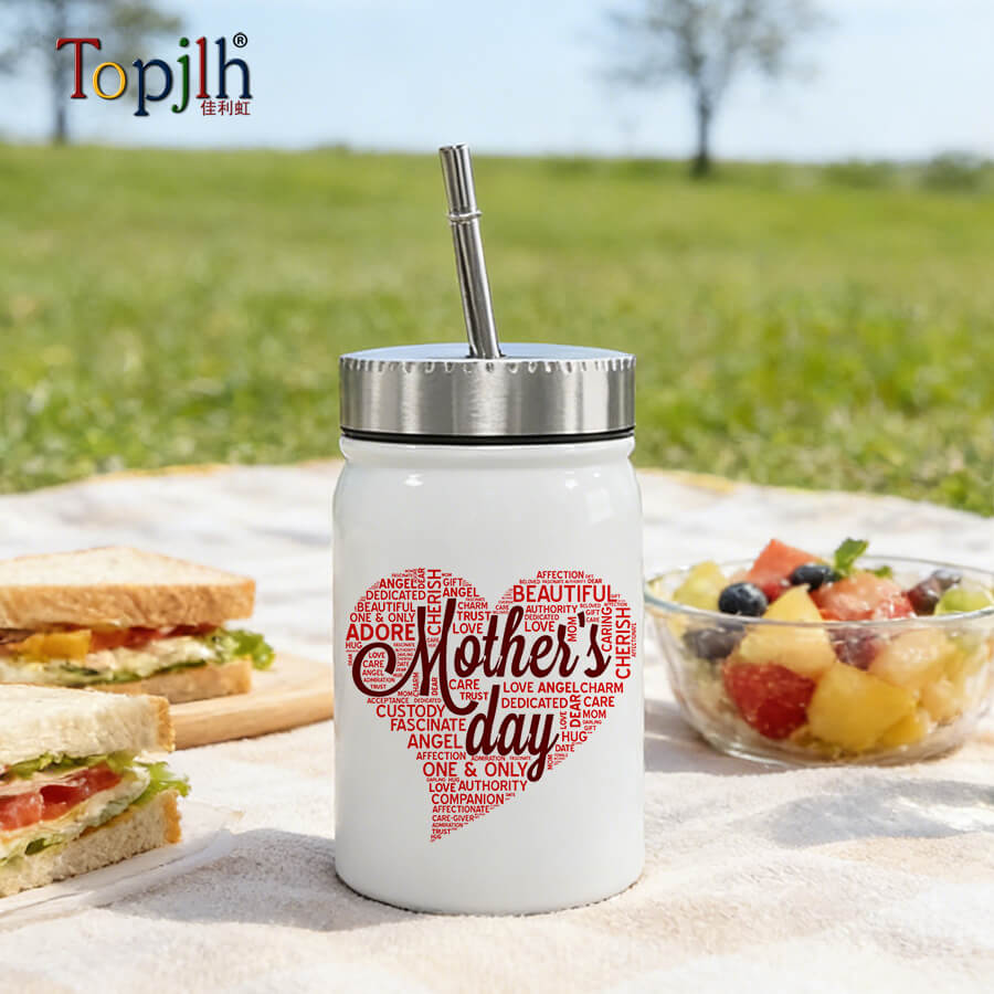 Personalized stainless steel mason jar