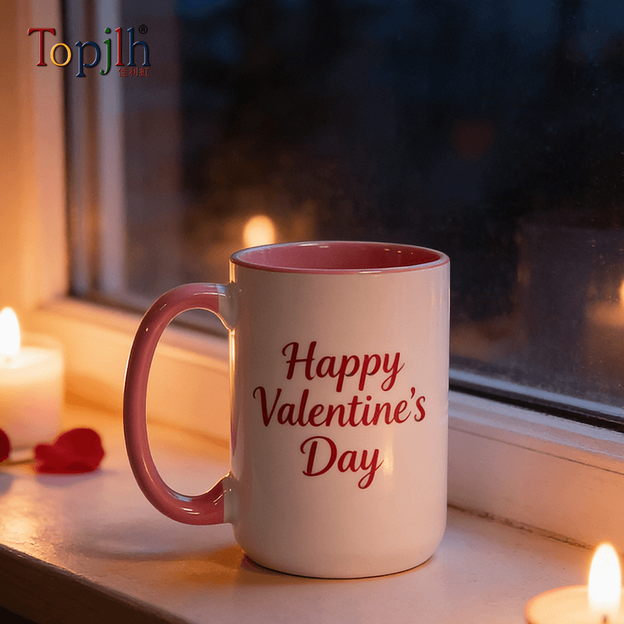 Gift sublimation mugs with colorful handles