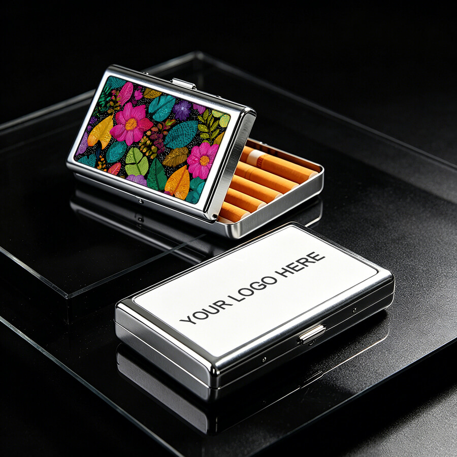 stainless steel cigarette case
