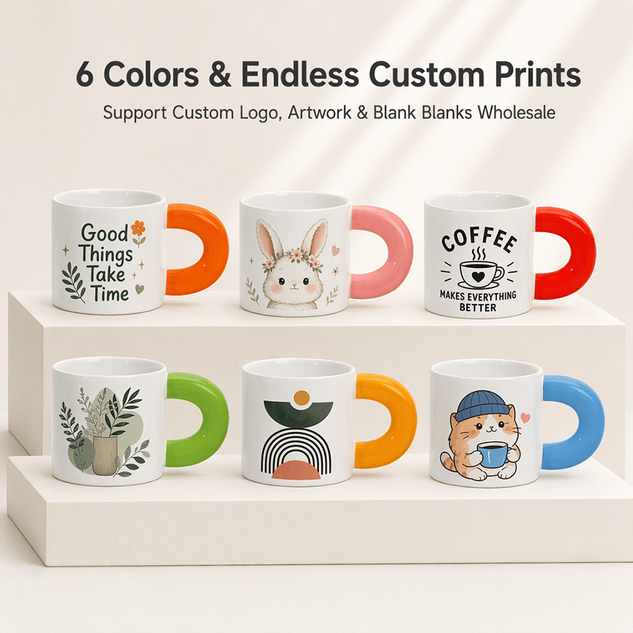 300ml sublimation ceramic fat mug
