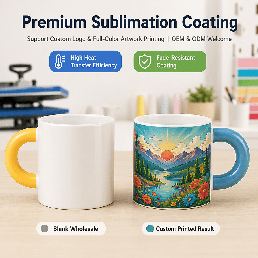 logo printing ceramic fat mug