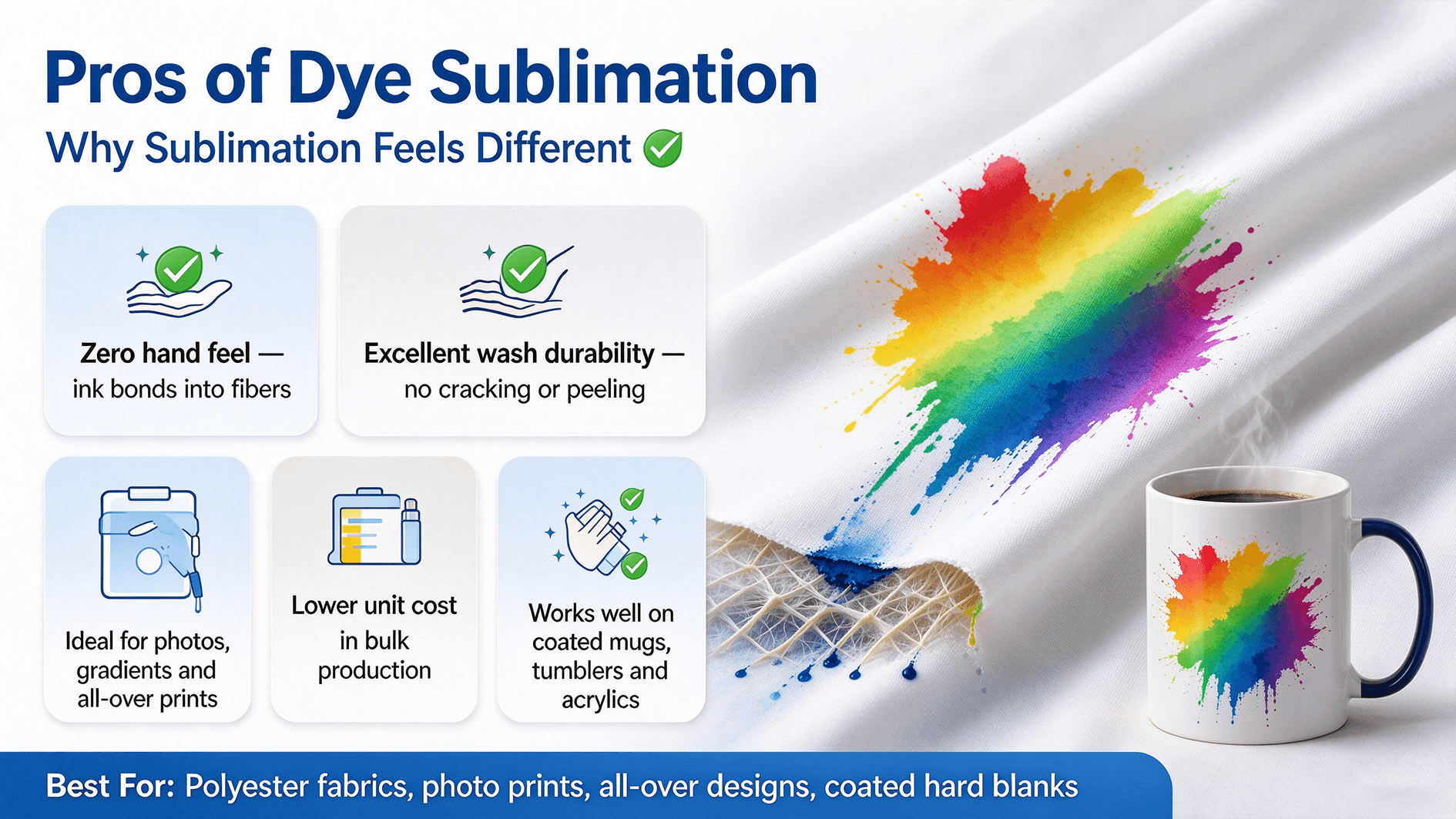 Sublimation vs HTV vs DTF: A Complete Comparison for Custom Printers
