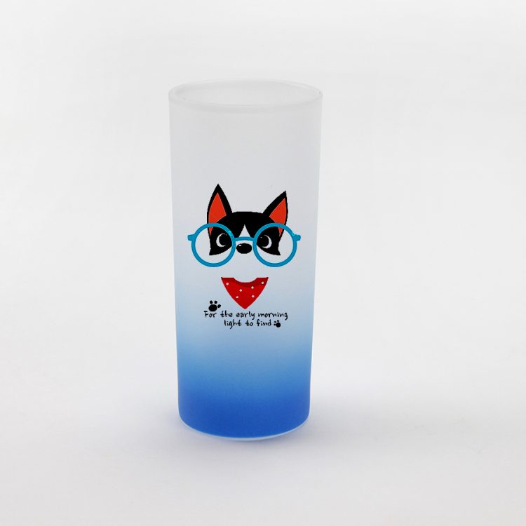10oz Sublimation Gradient Color Frosted Glass Cup