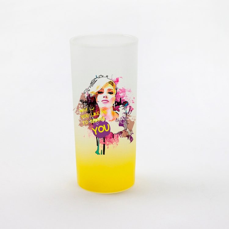 10oz Sublimation Gradient Color Frosted Glass Cup