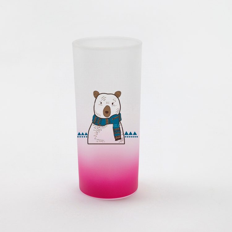 10oz Sublimation Gradient Color Frosted Glass Cup
