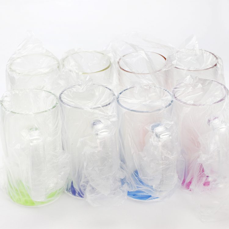 16oz sublimation Gradient Color Bottom Clear Glass Beer Mug