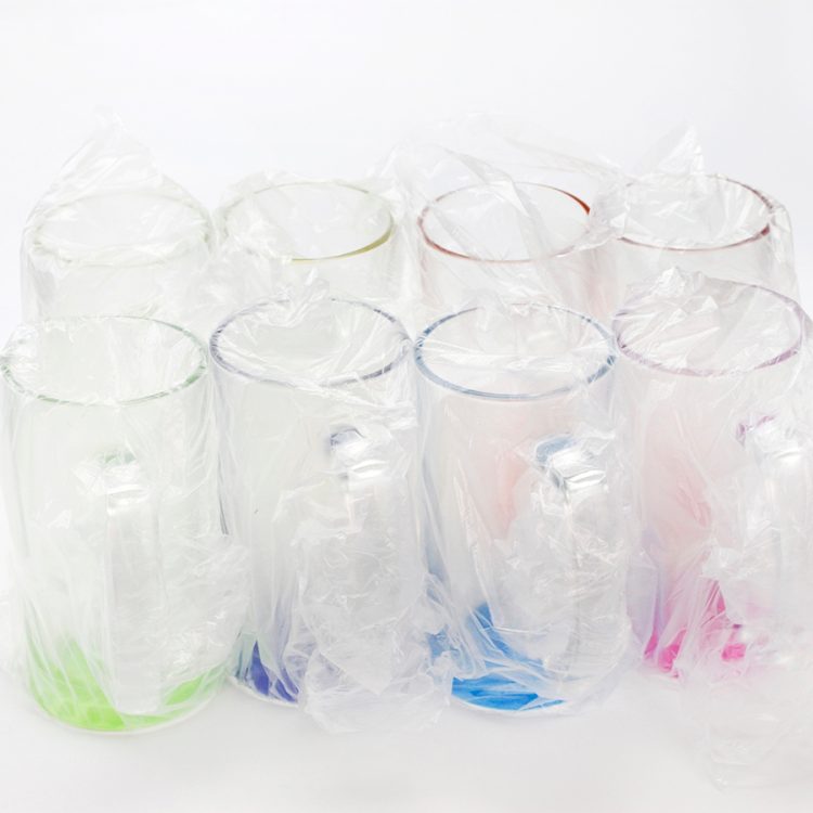 16oz sublimation Gradient Color Bottom Clear Glass Beer Mug