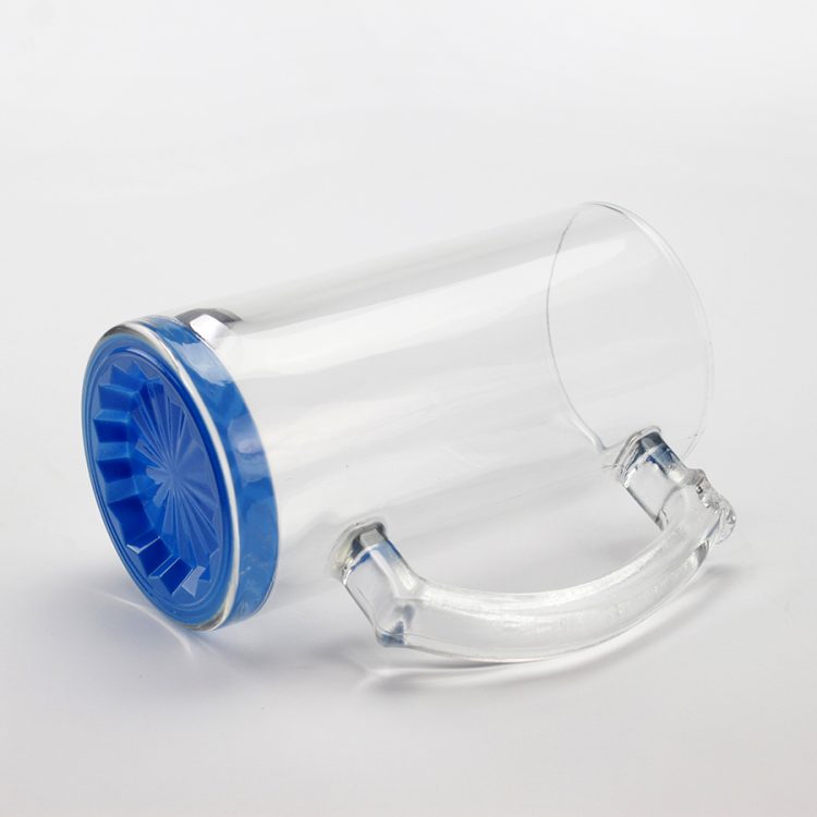16oz sublimation Gradient Color Bottom Clear Glass Beer Mug