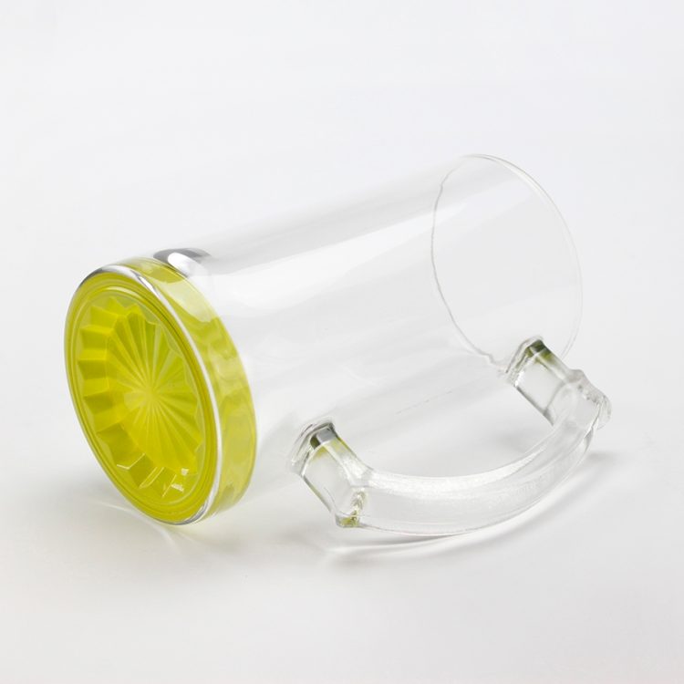 16oz sublimation Gradient Color Bottom Clear Glass Beer Mug