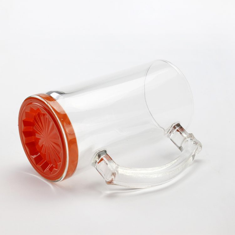 16oz sublimation Gradient Color Bottom Clear Glass Beer Mug