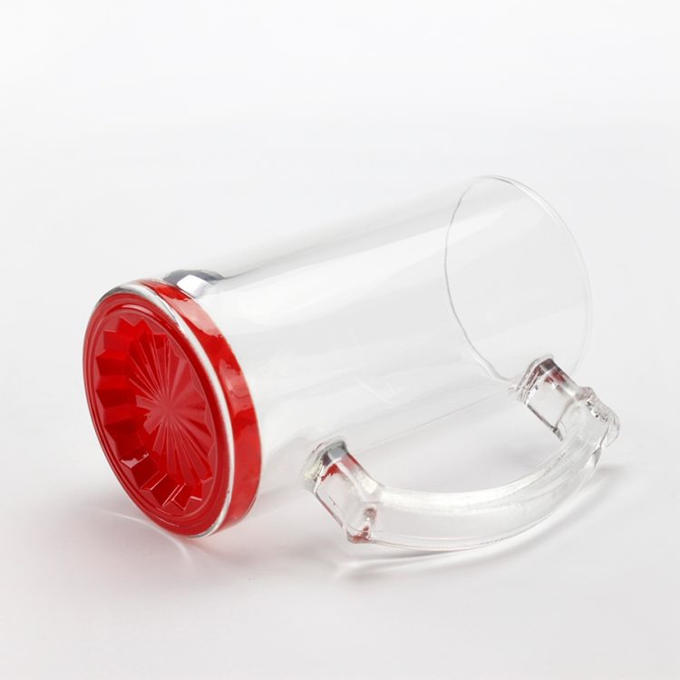 16oz sublimation Gradient Color Bottom Clear Glass Beer Mug