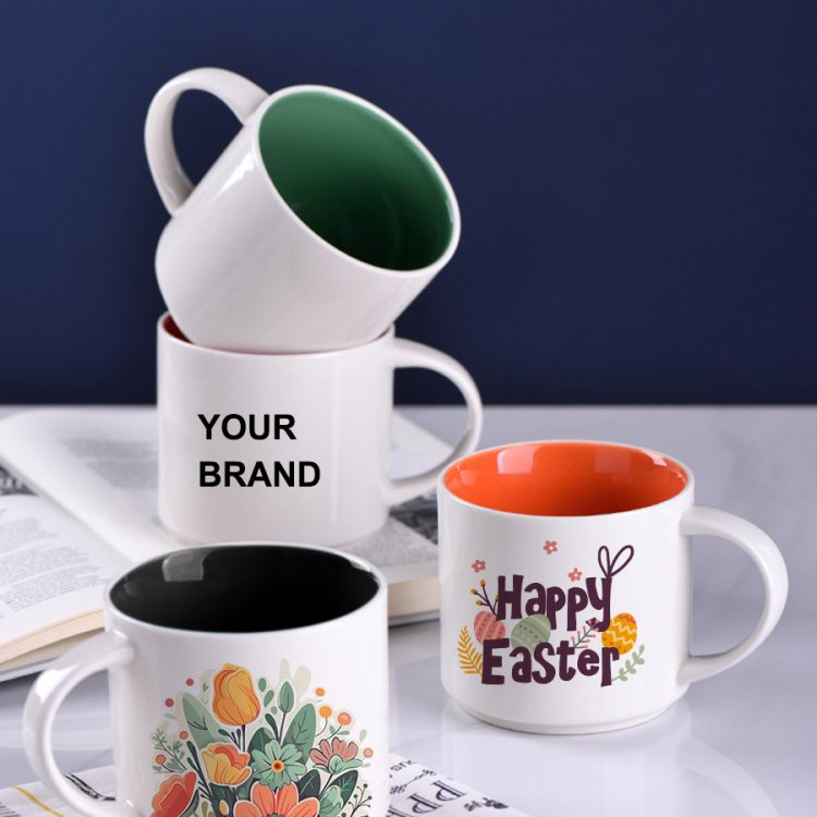 Custom 450ml Sublimation Ceramic Mugs