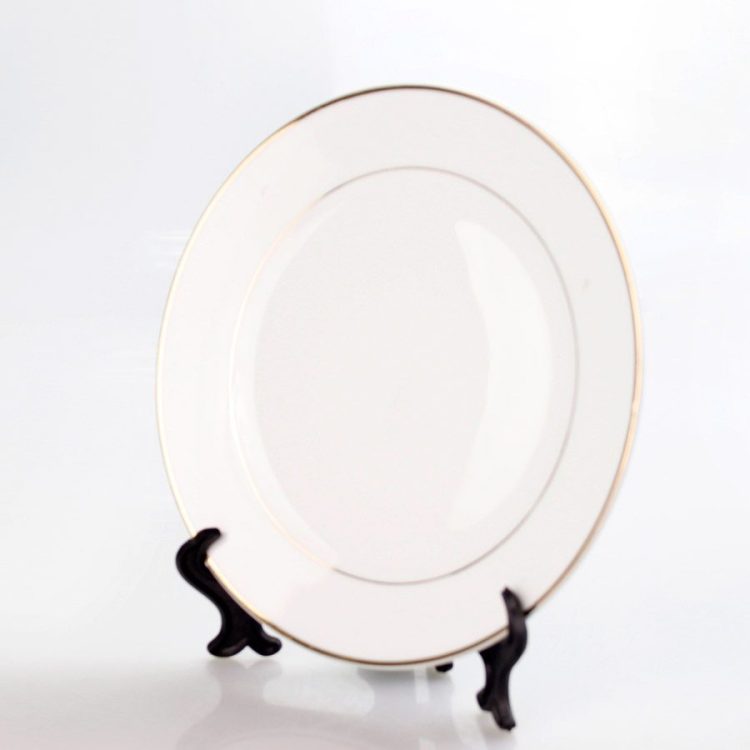 sublimation Ceramic Plate with Gold Rim