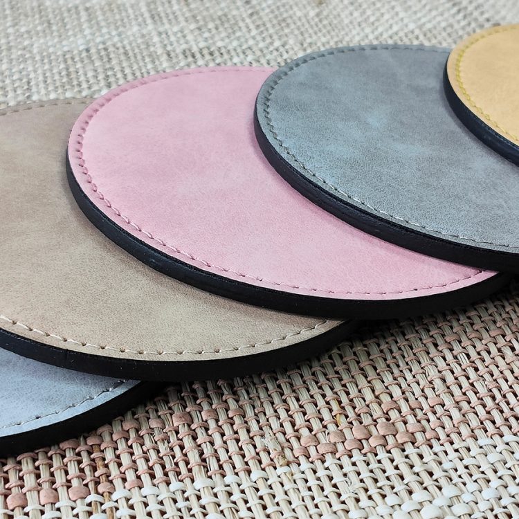 Sublimation PU Leather Bar Coaster for Promotion