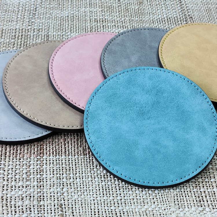 Sublimation PU Leather Bar Coaster for Promotion