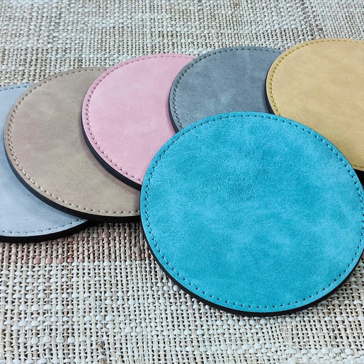 Sublimation PU Leather Bar Coaster for Promotion