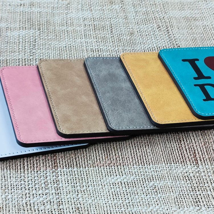 Sublimation PU Leather Bar Coaster for Promotion