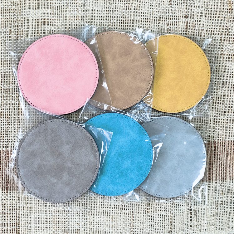 Sublimation PU Leather Bar Coaster for Promotion