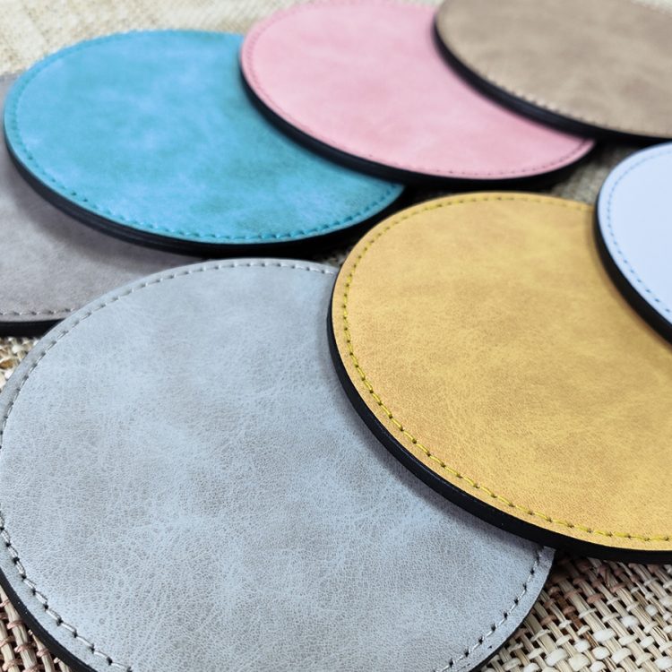Sublimation PU Leather Bar Coaster for Promotion