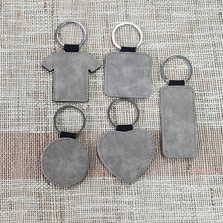 Custom Sublimation PU Leather Keychain Bulk