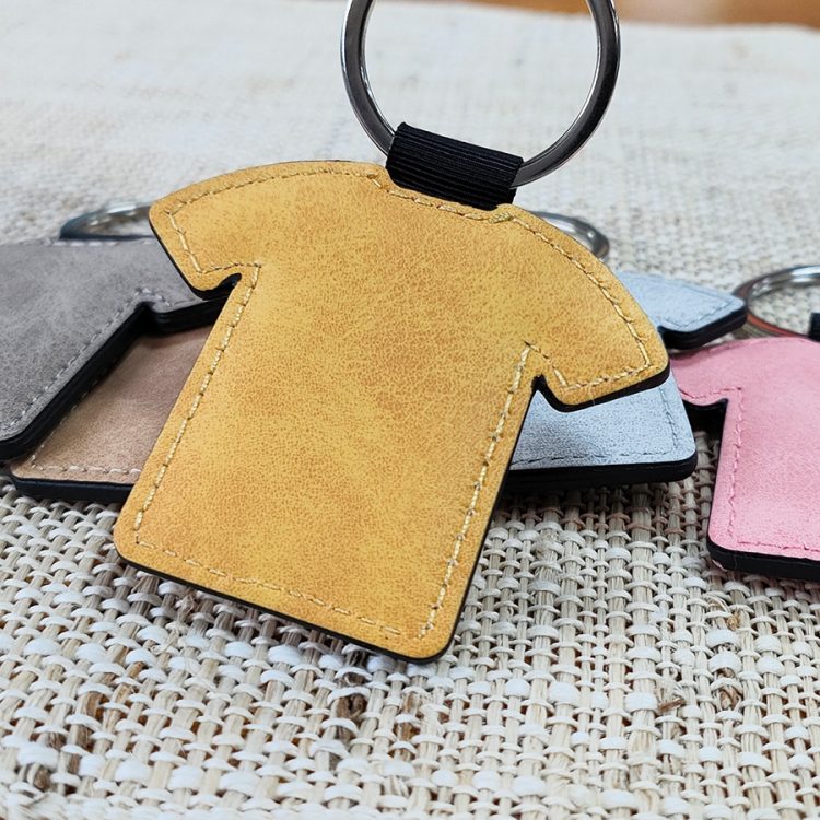 Personalized sublimation PU Keyring for Gifts & Promotions