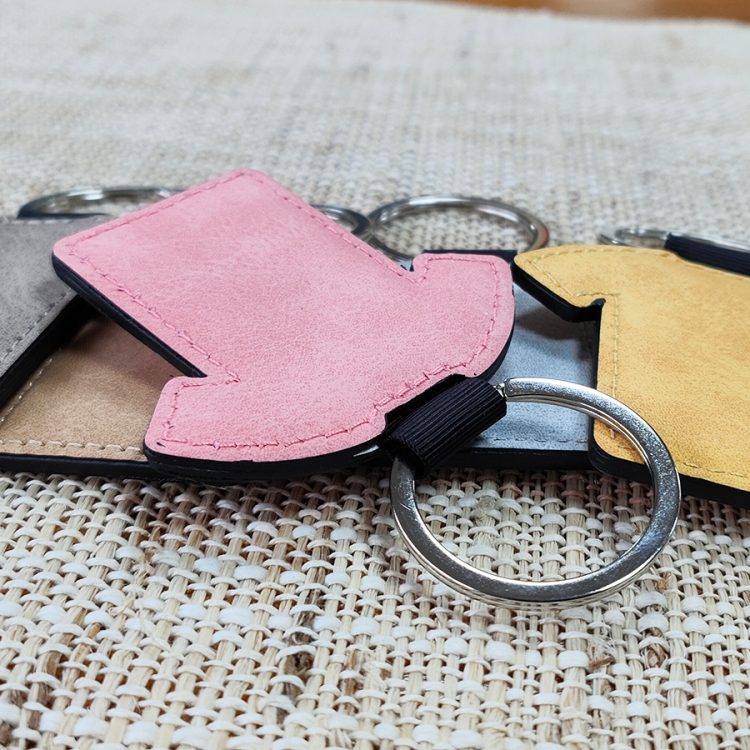 Personalized sublimation PU Keyring for Gifts & Promotions