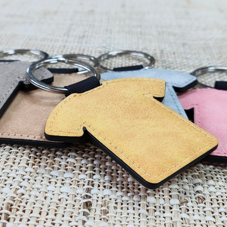 Personalized sublimation PU Keyring for Gifts & Promotions