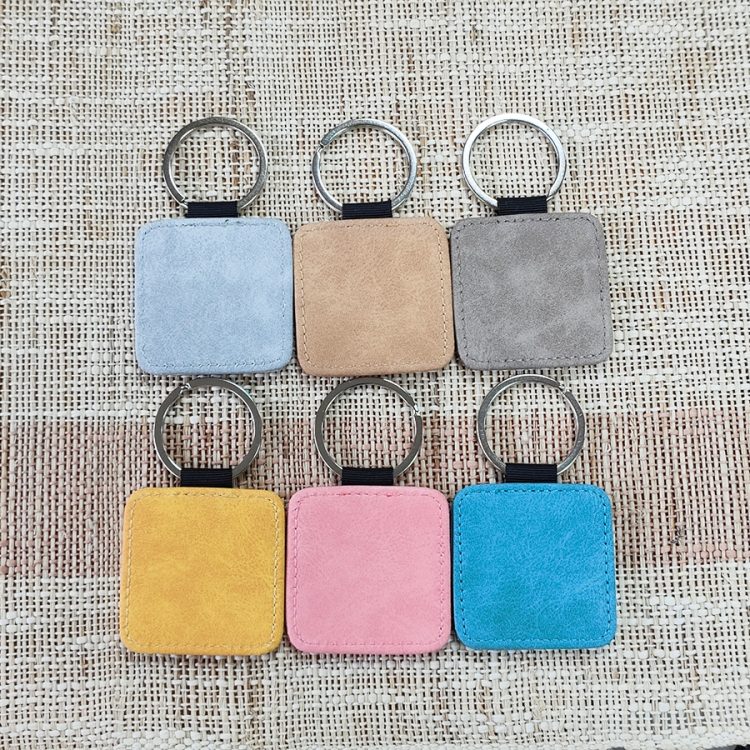 Promotional Sublimated Keychain Leather