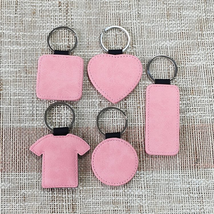 DIY Customizable PU Leather Keychain