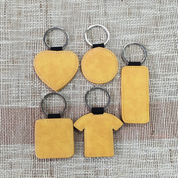 Custom Sublimation PU Leather Keychain Bulk
