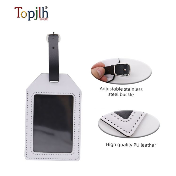 Custom PU Leather Sublimation Luggage Tags Bulk