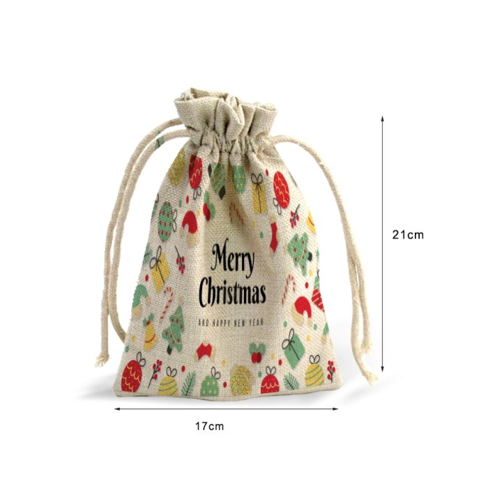 Wholesale Custom sublimation linen drawstring bags.