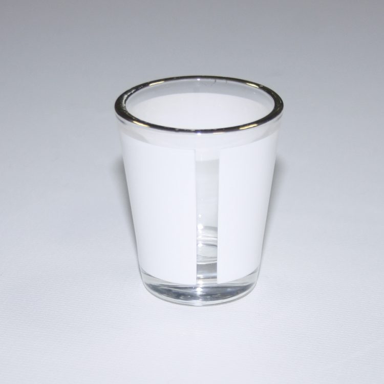 1.5oz Custom Photo sublimation Shot Glass -gold rim
