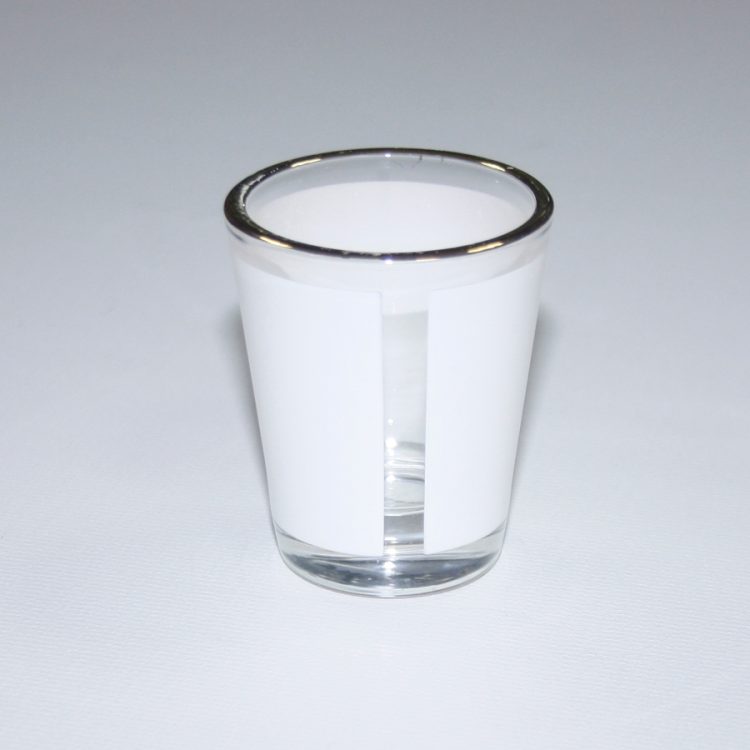 1.5oz Custom Photo sublimation Shot Glass -gold rim
