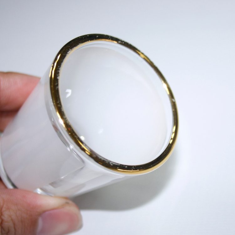 1.5oz Custom Photo sublimation Shot Glass -gold rim