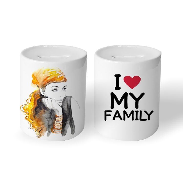 Personalized sublimation Ceramic Piggy Bank