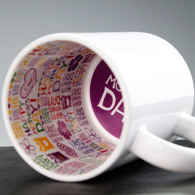 Inside Printed Sublimation Ceramic Mug-Monther's Day