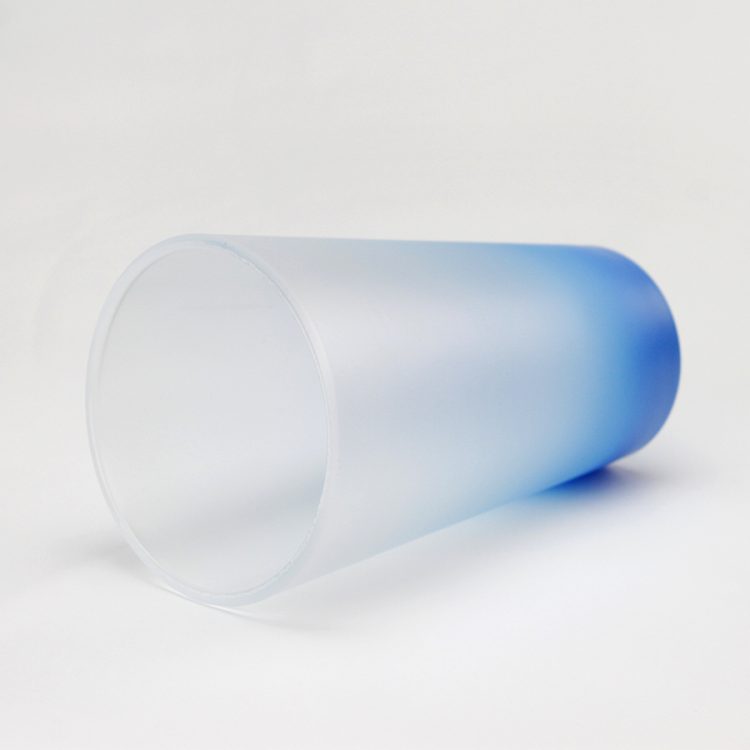 Sublimation 17oz Gradient Color Frosted Glass Cone Mug