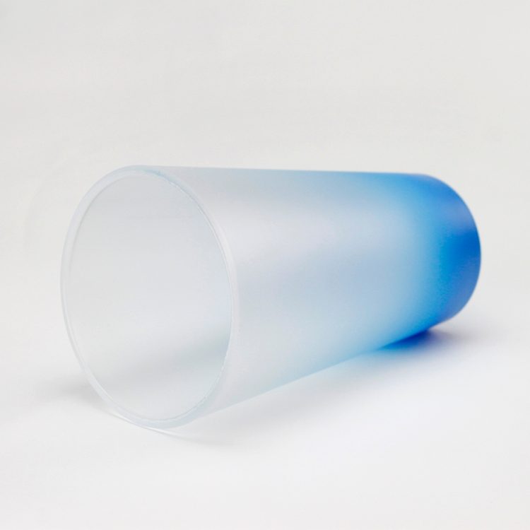 Sublimation 17oz Gradient Color Frosted Glass Cone Mug