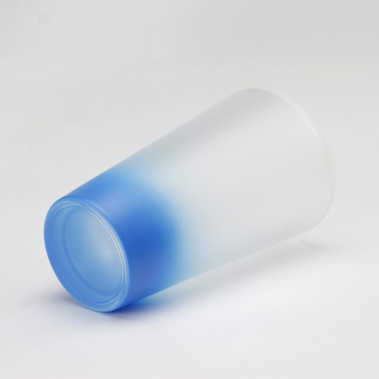 Sublimation 17oz Gradient Color Frosted Glass Cone Mug