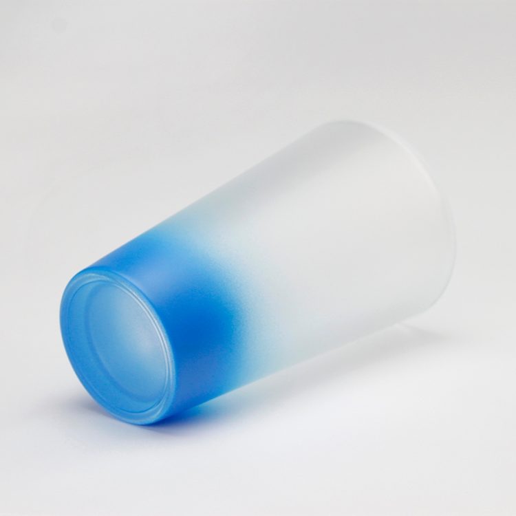 Sublimation 17oz Gradient Color Frosted Glass Cone Mug