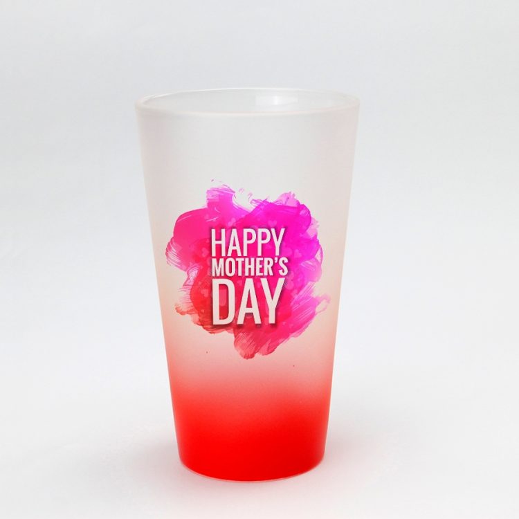 Sublimation 17oz Gradient Color Frosted Glass Cone Mug