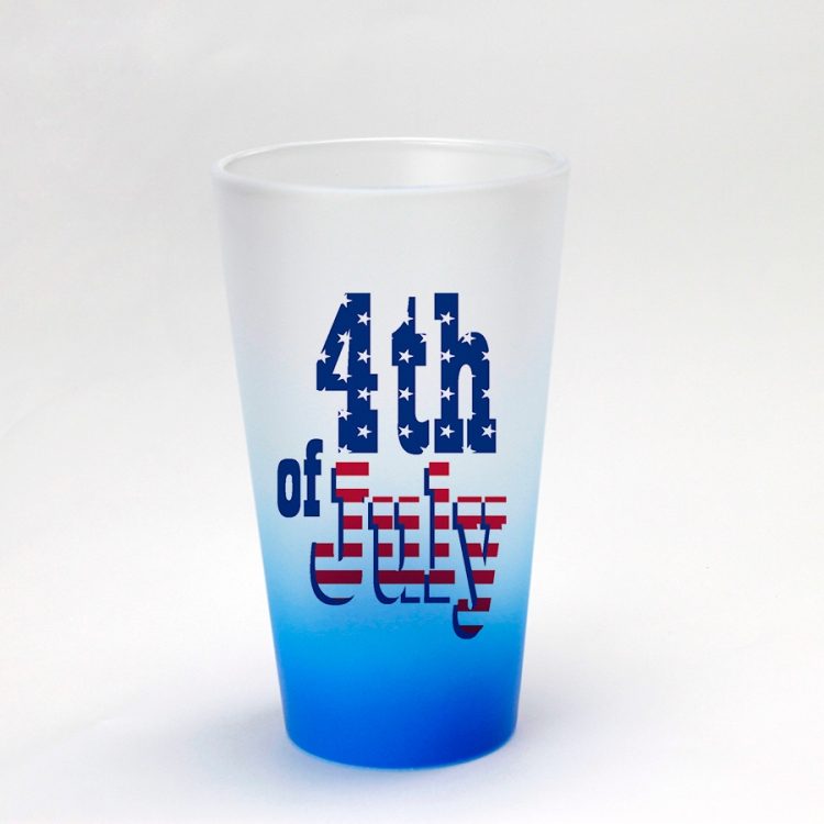 Sublimation 17oz Gradient Color Frosted Glass Cone Mug