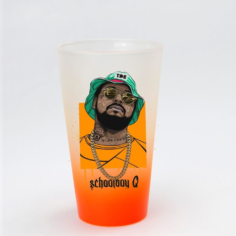 Sublimation 17oz Gradient Color Frosted Glass Cone Mug