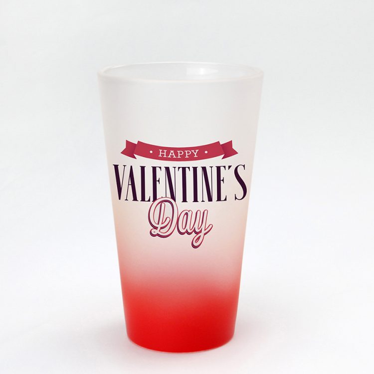 Sublimation 17oz Gradient Color Frosted Glass Cone Mug