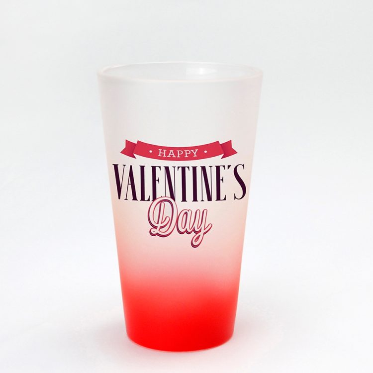 Sublimation 17oz Gradient Color Frosted Glass Cone Mug