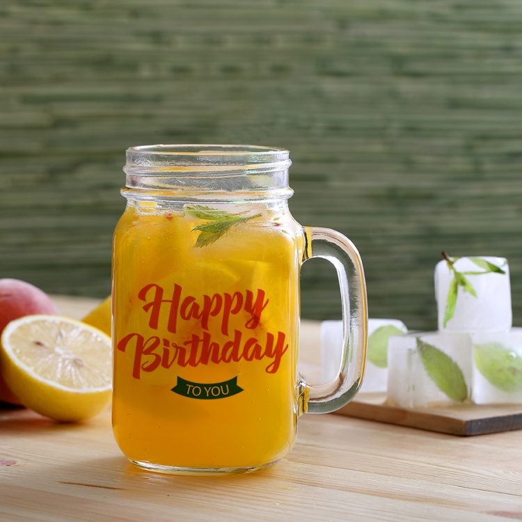 Personalized photot sublimation Mason Jar Mug-Clear(430ml )