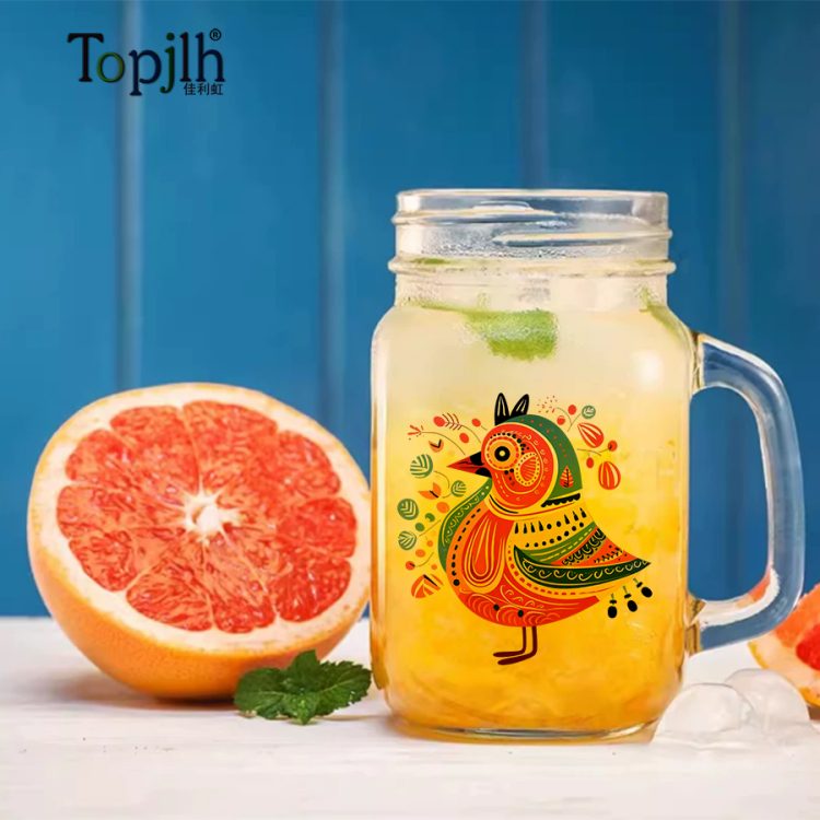 Personalized photot sublimation Mason Jar Mug-Clear(430ml )