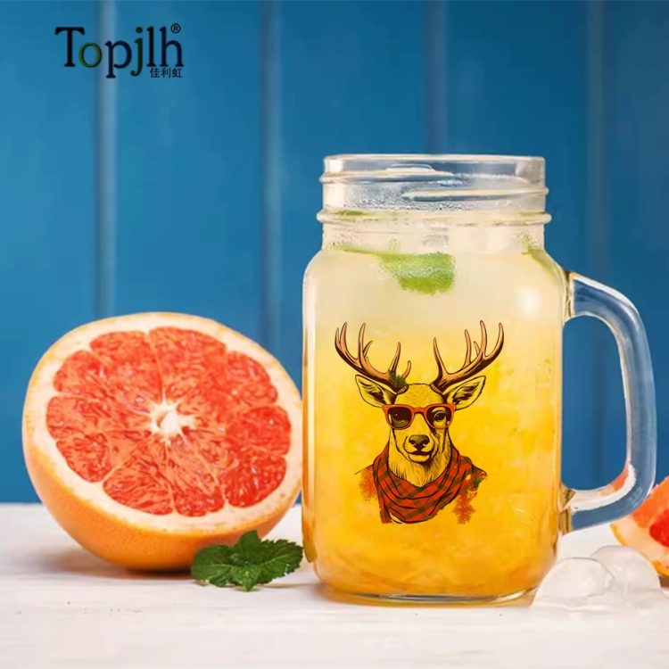 Personalized photot sublimation Mason Jar Mug-Clear(430ml )