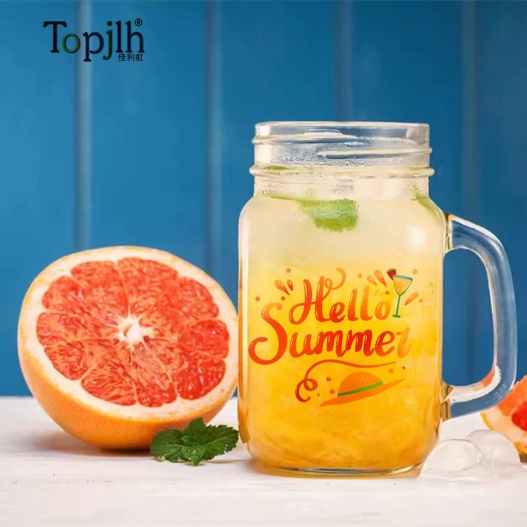 Personalized photot sublimation Mason Jar Mug-Clear(430ml )